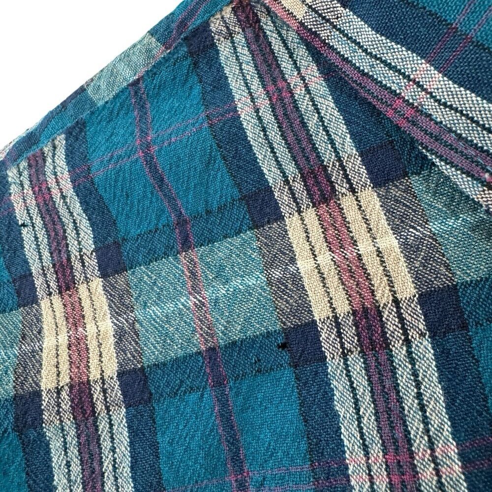 Vintage Pendleton Large Long Wool Button Shirt Pl… - image 7